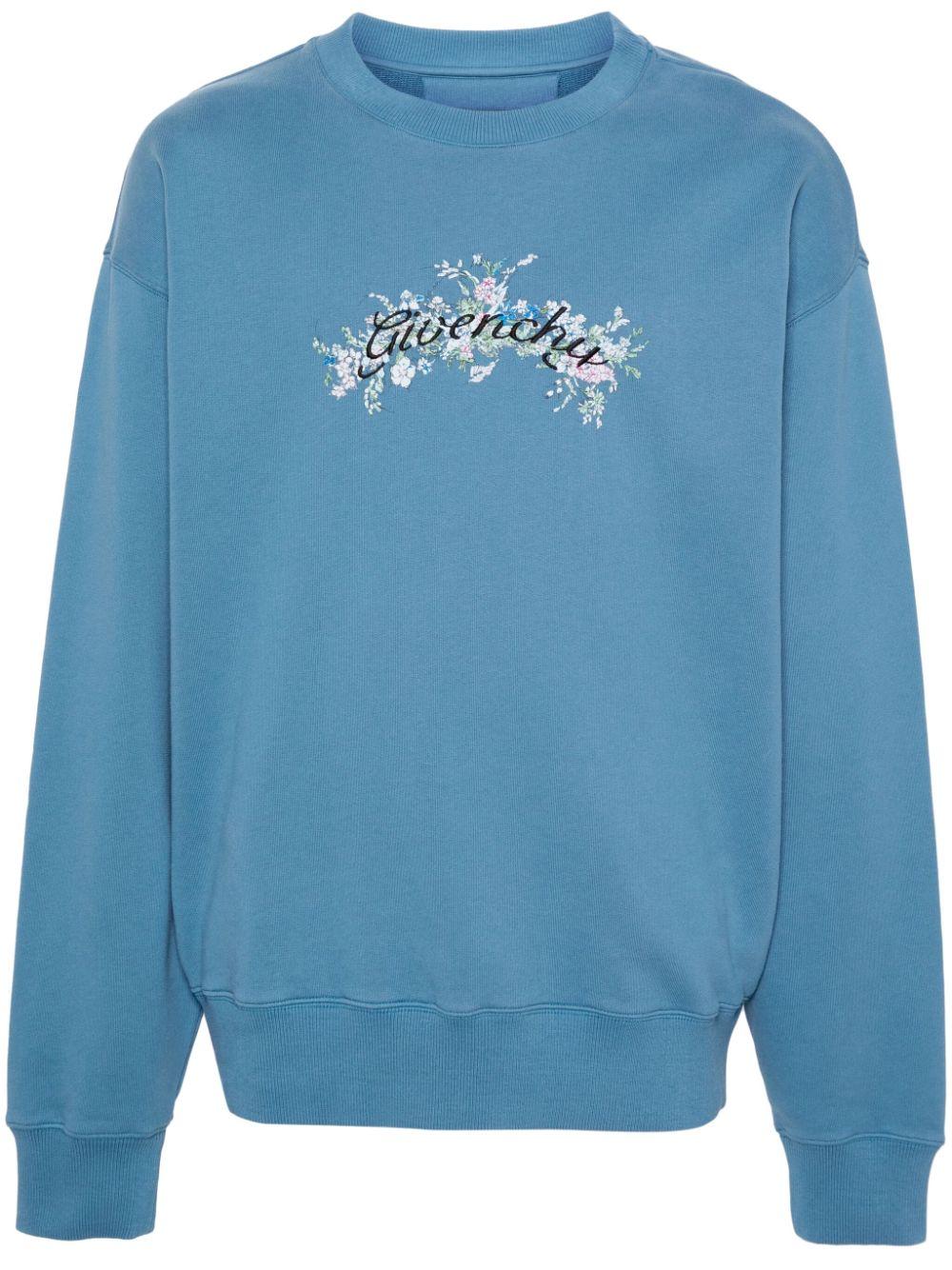 Logo-embroidered sweatshirt<BR/><BR/><BR/> BMJ0LC3YMU 495 GIVENCHY 