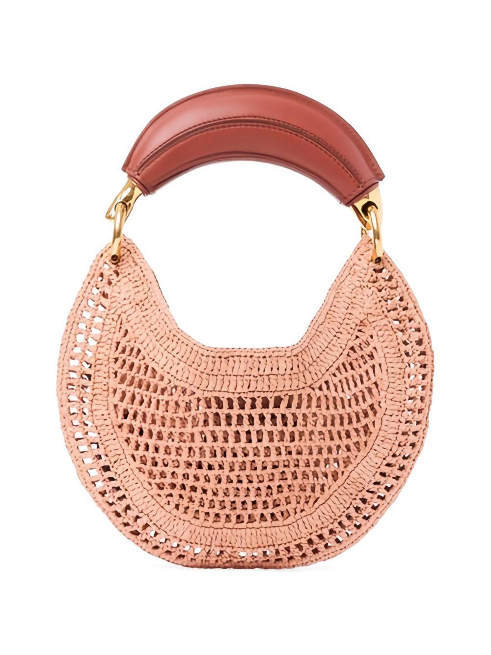 Summer Banana mini hobo bag with raffia shoulder strap CH26UP782P08 24M CHLOÉ 