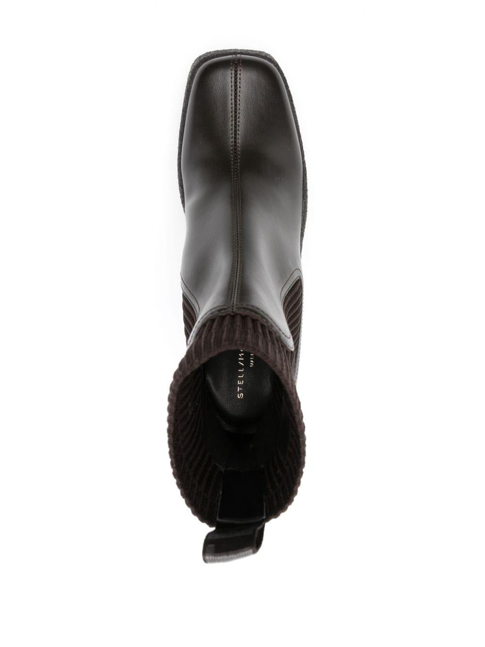 Skyla 110mm logo-tape boots<BR/><BR/> 810440 E001952040 STELLA McCARTNEY 