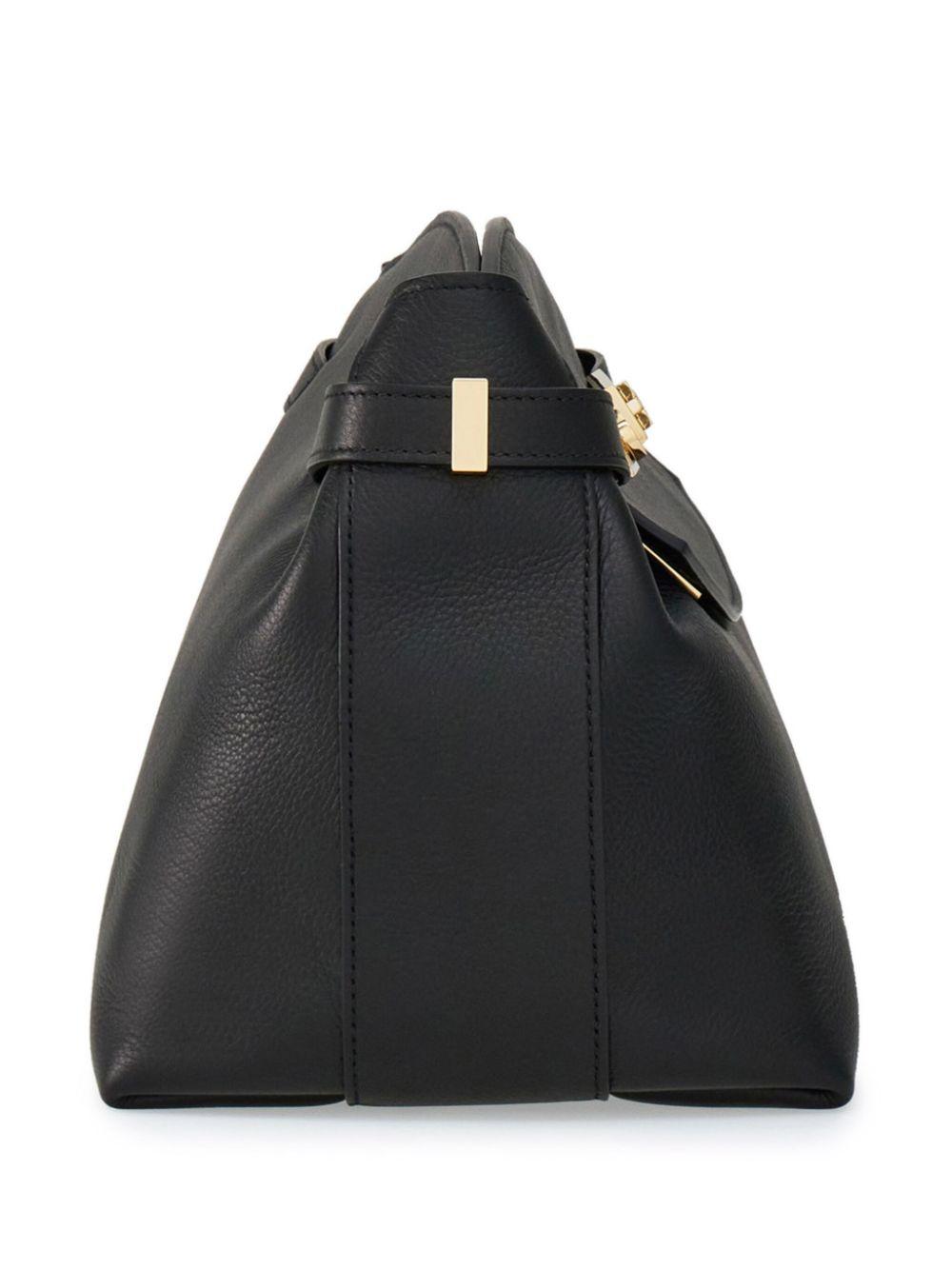 Large Hug  pouch leather bag<BR/><BR/><BR/> HUG POUCH L 766676NERO FERRAGAMO 