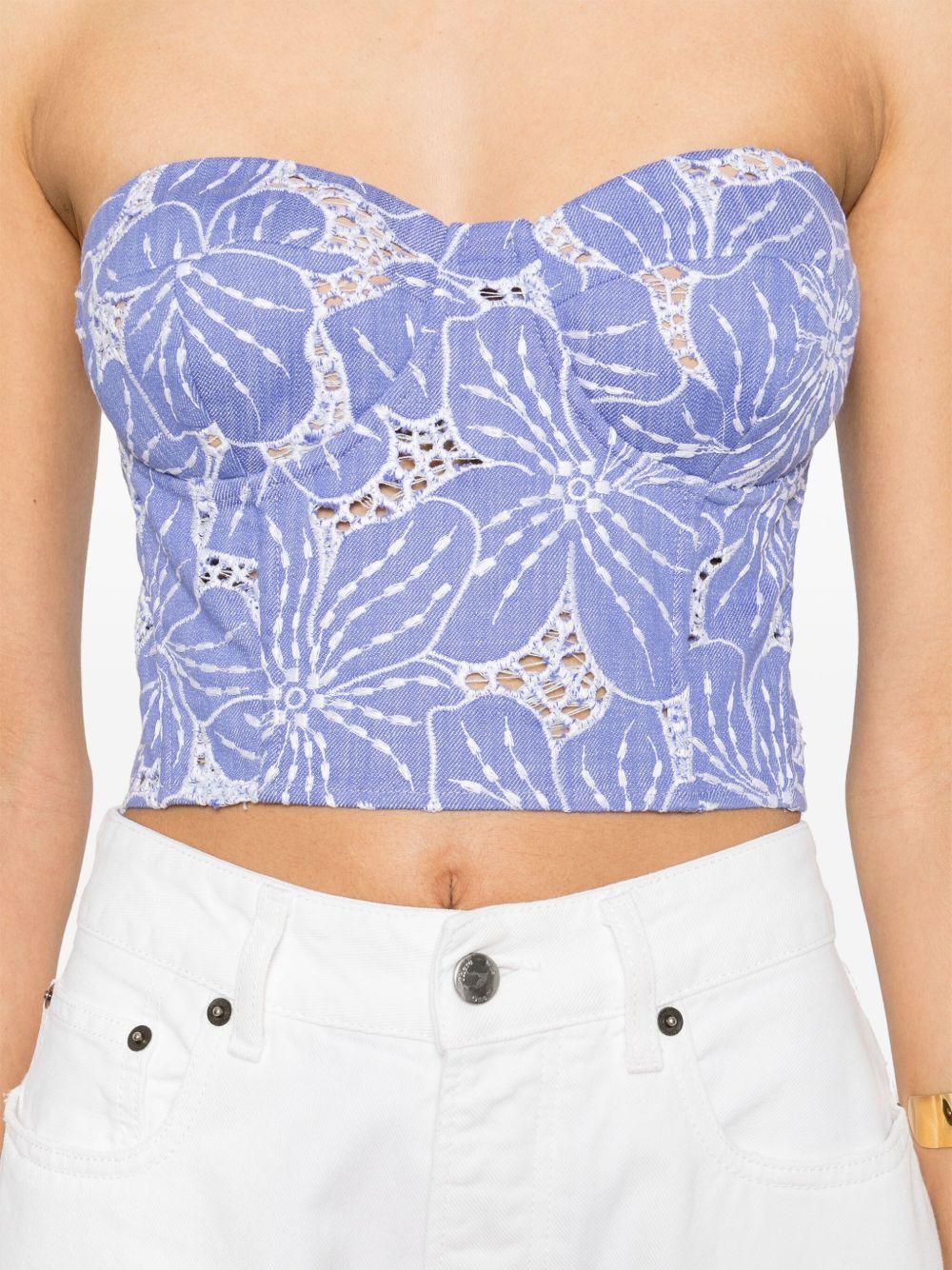 Top with floral embroidery<BR/> 78AAM625 NR005325 GENNY 