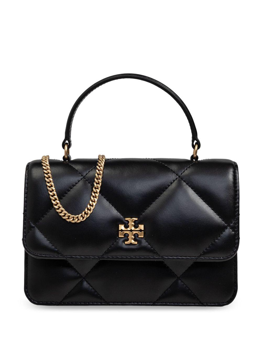 Kira Mini Wallet with Chain and Top Handle with Trapezoid Quilting 158326 001 TORY BURCH 