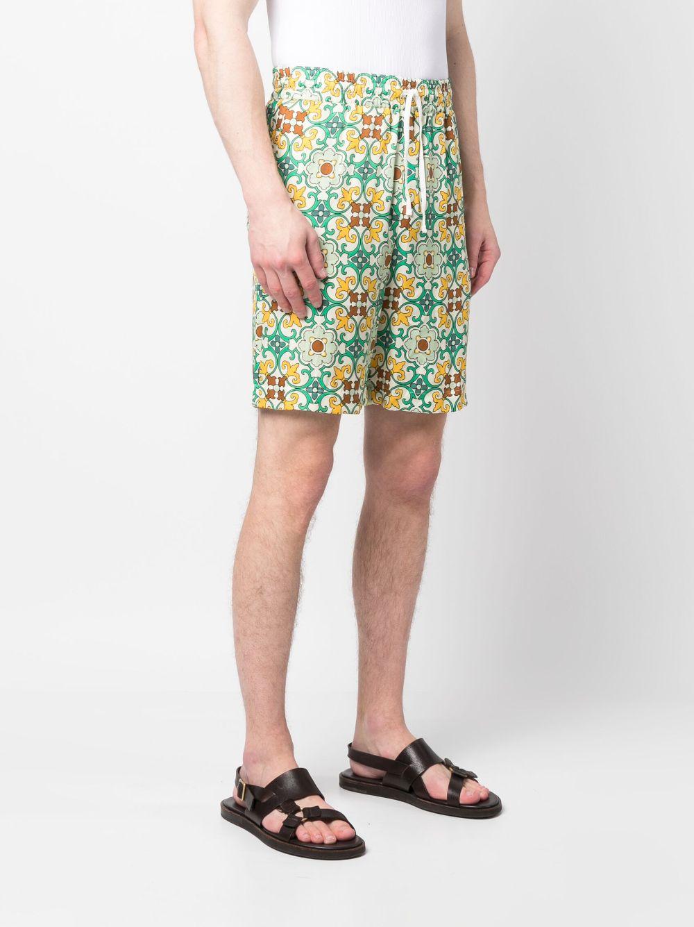 All-over graphic-print shorts BS122 VI004GN DRÔLE DE MONSIEUR 
