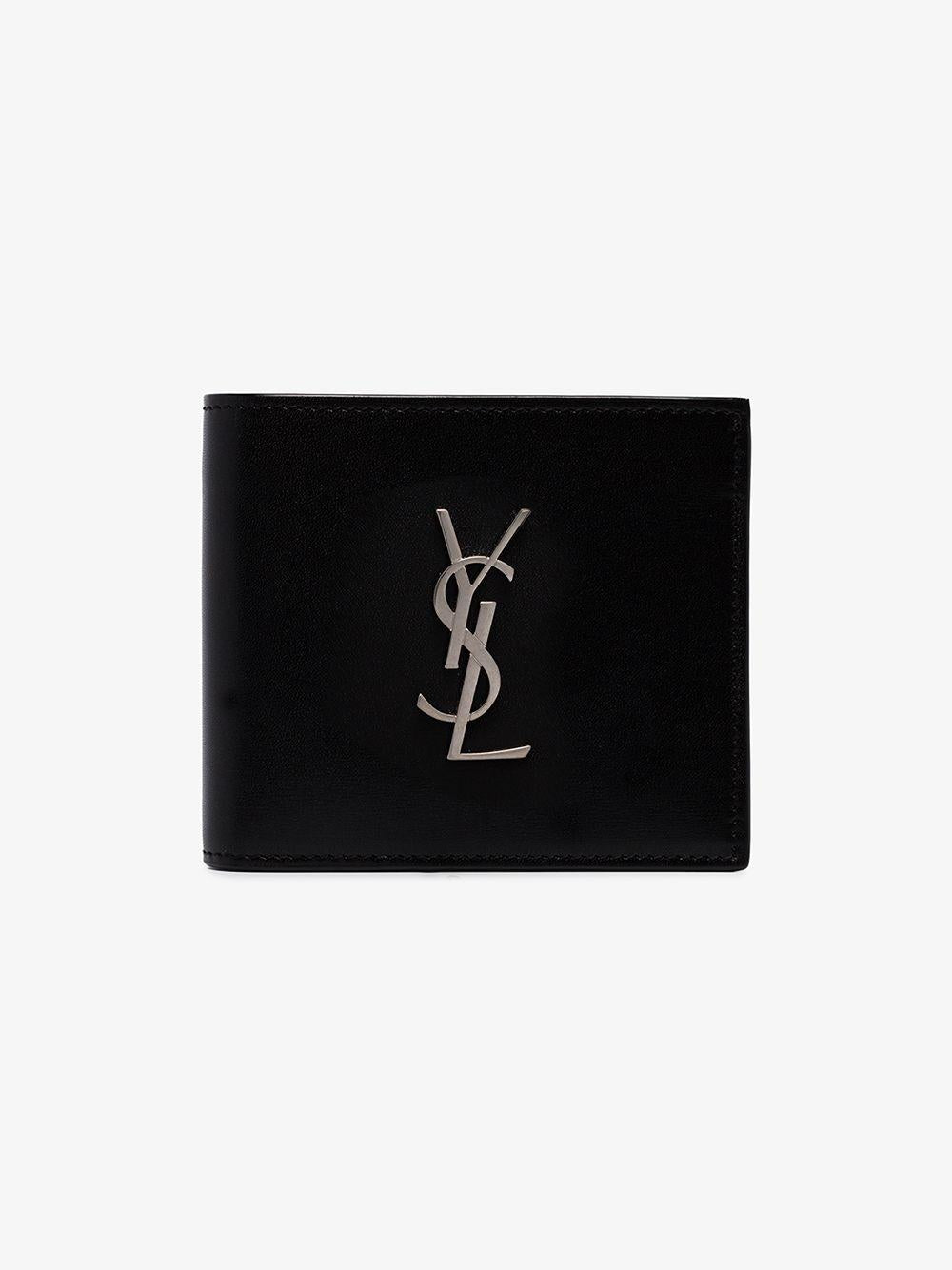 Portafoglio Est/West Monogram in pelle nera 4532760SX0E 1000 SAINT LAURENT 