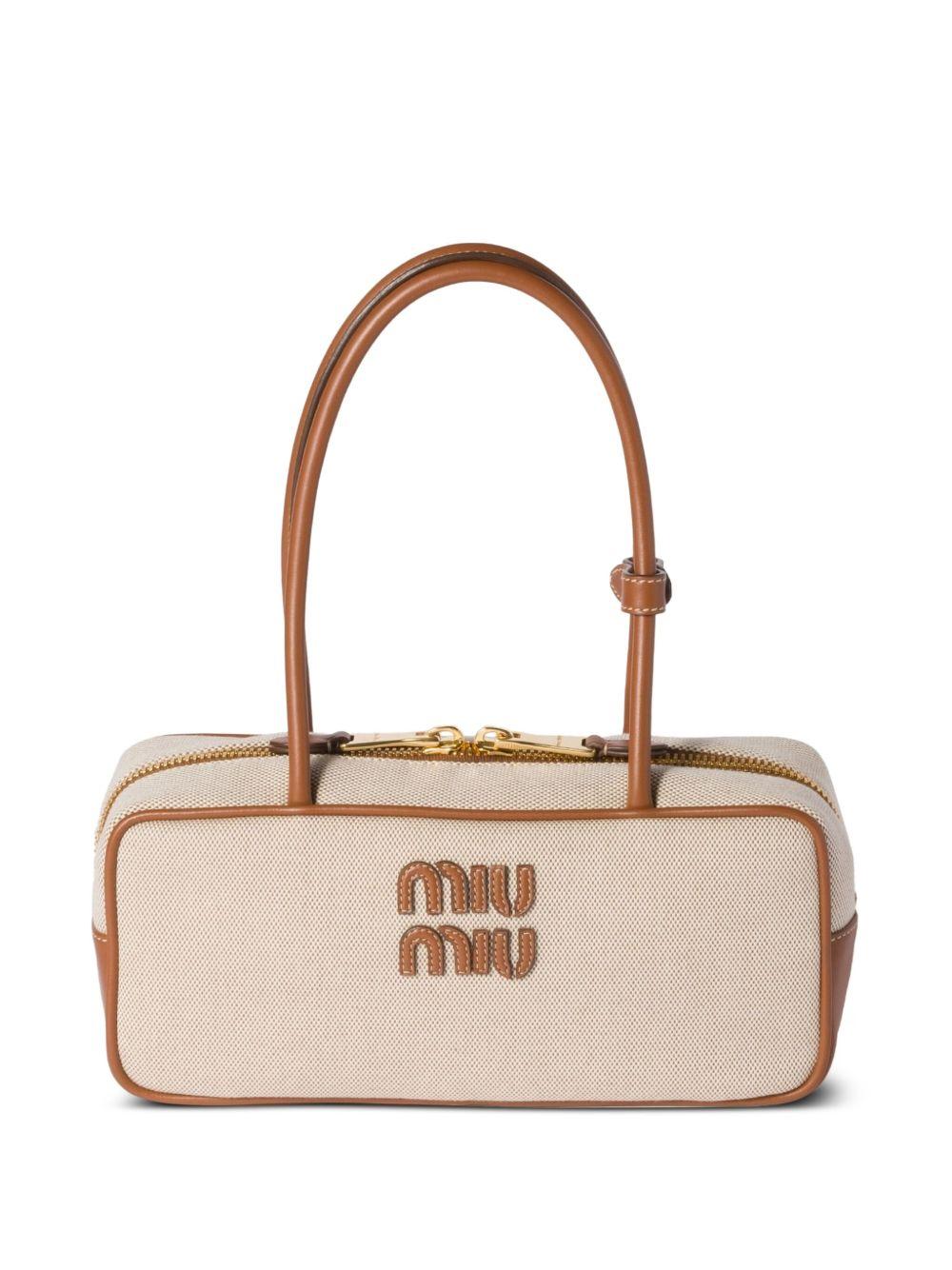 Beau canvas and leather bag 5BB173ACRN V-OWMF062F MIU MIU 