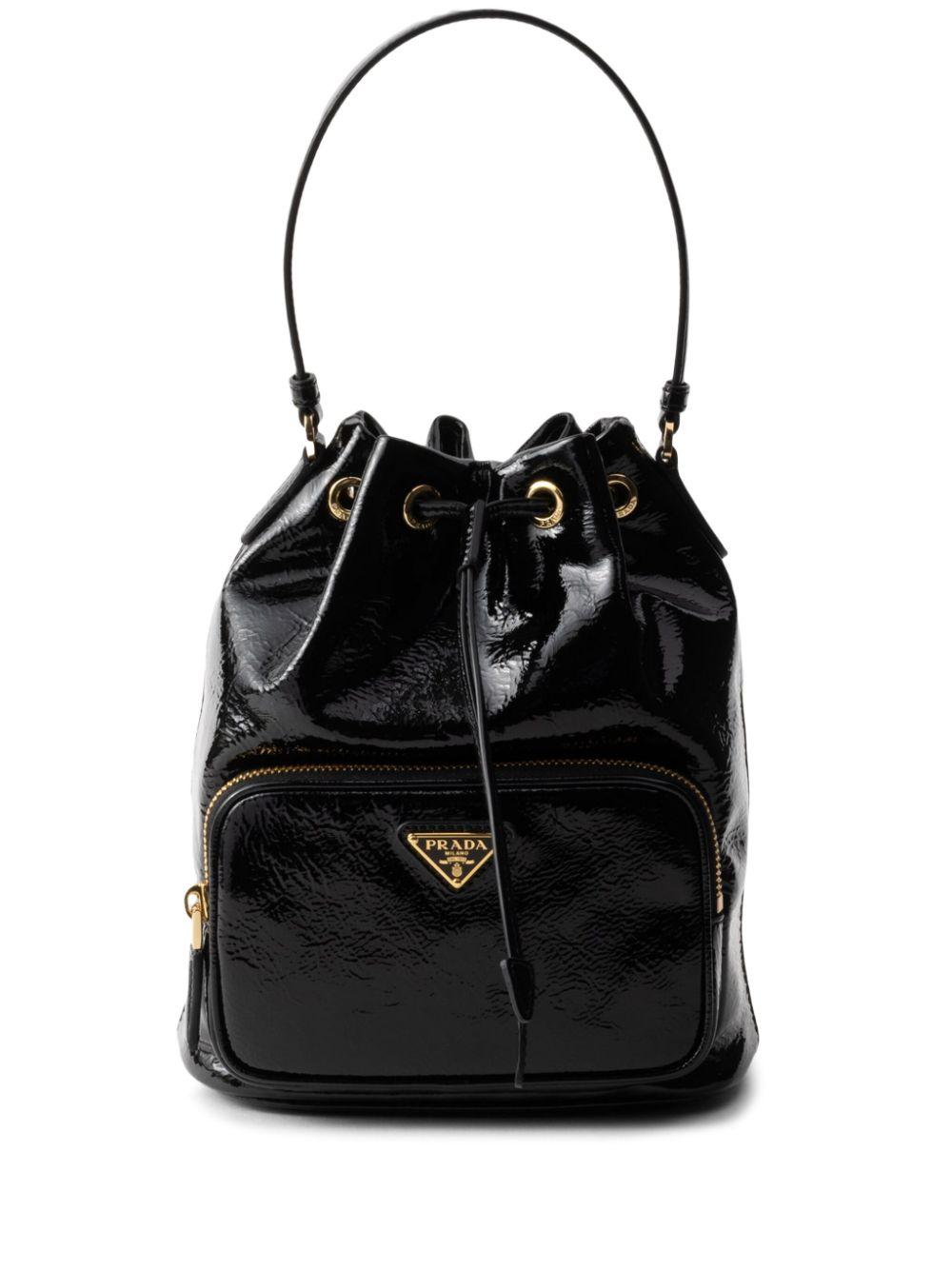 Duet naplak patent leather bucket bag 1BH038 2DNTF0002 PRADA 