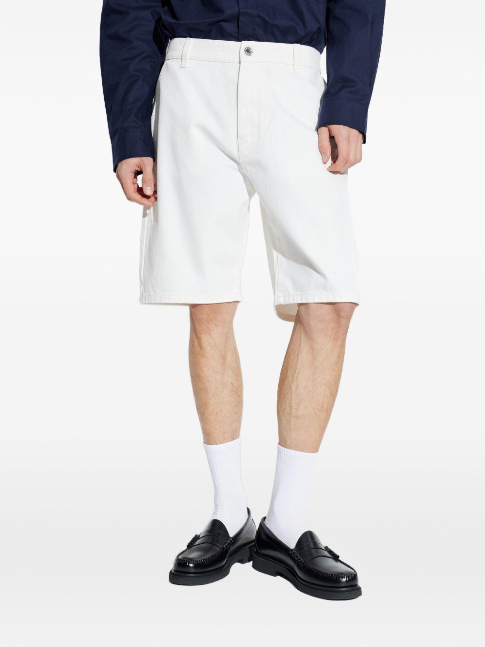 Denim shorts with application GH1MA045DG14 0FC BALMAIN 