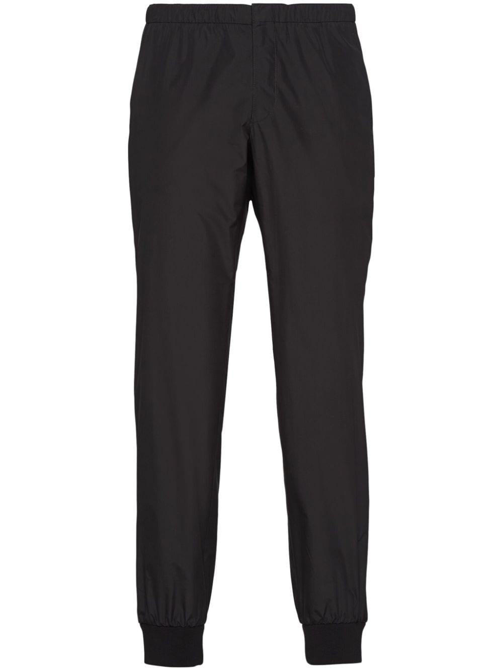 Triangle-logo silk track pants<BR/><BR/><BR/> SPH332 133VF0002 PRADA 