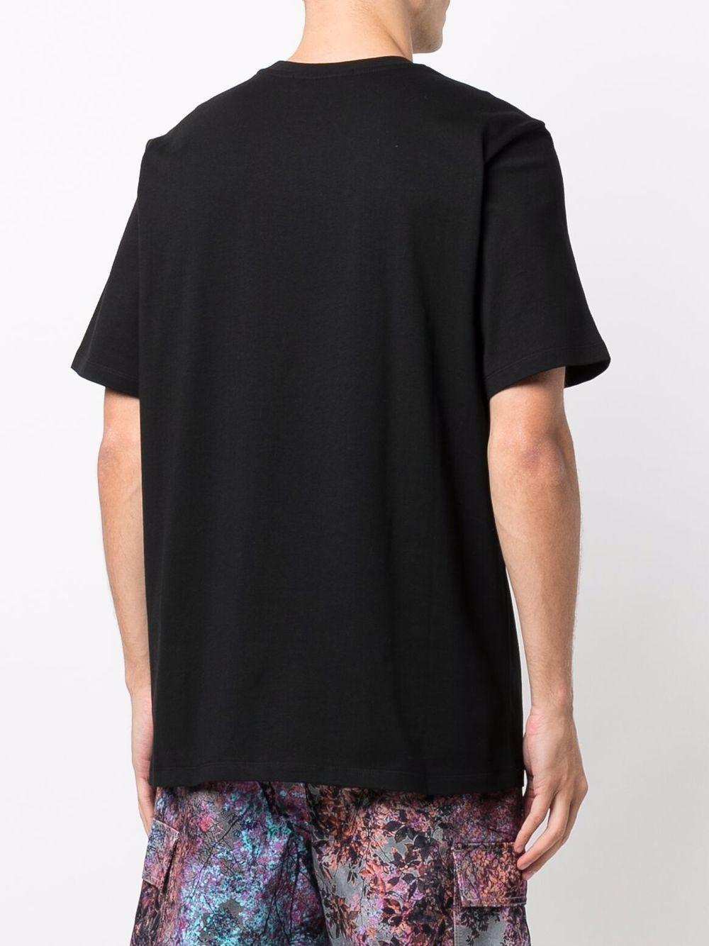 T-shirt uomo girocollo colore nero con logo pennellato 2000MM510200002 99 MSGM 