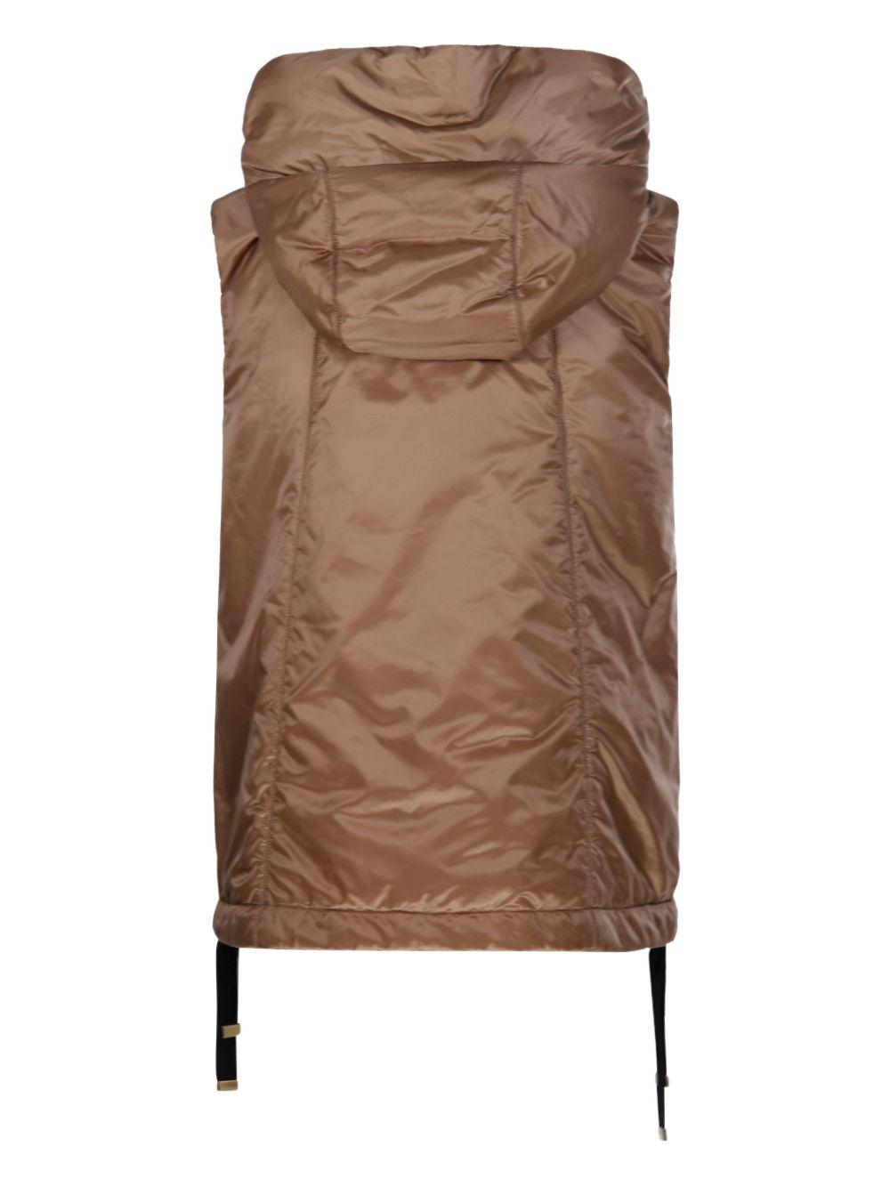 Water-repellent padded canvas hooded gilet 2619291044 GREENGO075 MAX MARA THE CUBE 