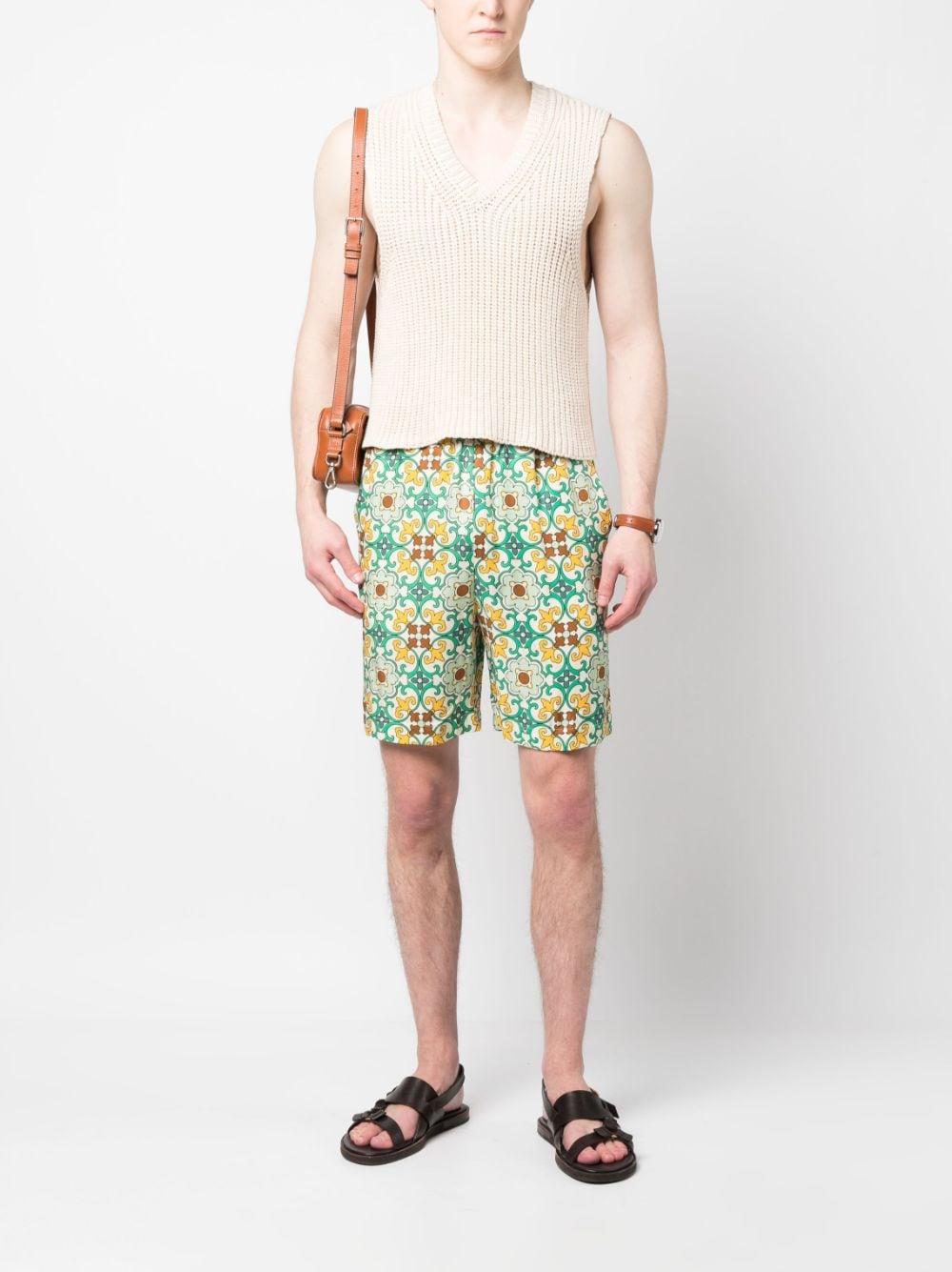 All-over graphic-print shorts BS122 VI004GN DRÔLE DE MONSIEUR 