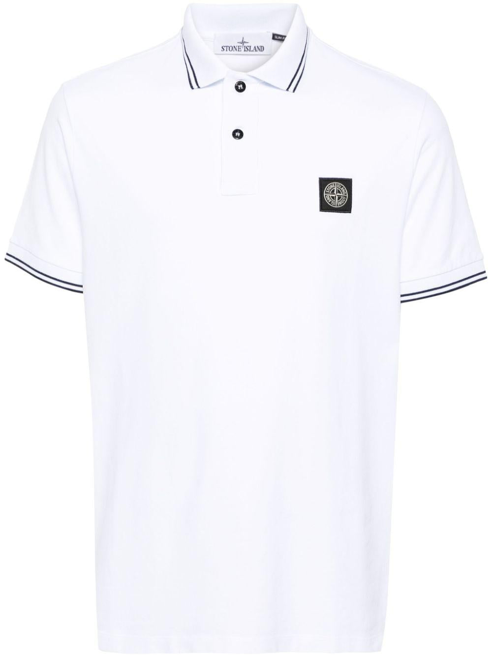 Piqué cotton polo shirt<BR/><BR/><BR/> 22002SC S0018V1001 STONE ISLAND 