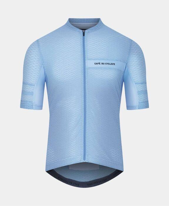 Men's Ultralight Cycling Jersey CHRISTELLE LIGHT BLUE CAFÉ DU CYCLISTE 