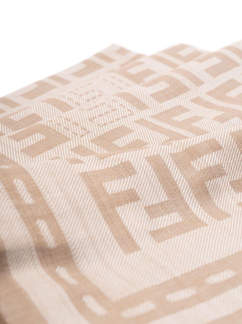 Monogram-pattern scarf<BR/><BR/><BR/> FXT069 AUM1F0QD3 FENDI 