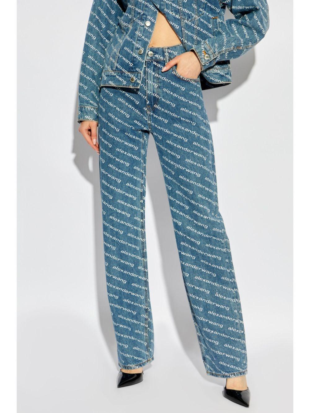 All-over logo print jeans 4DC3244453 460 ALEXANDER WANG 
