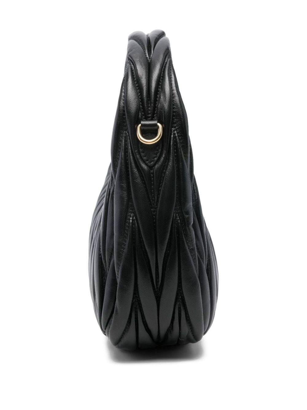 Wander matelassé nappa leather hobo bag 5BC125AN88 V-OOYF0002 MIU MIU 