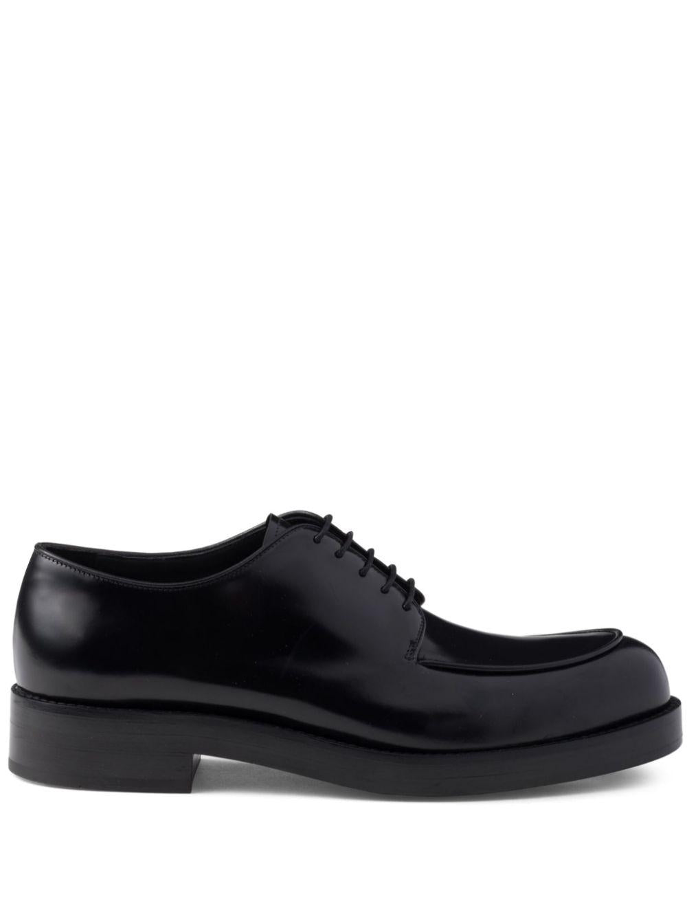 Brushed leather derby shoes<BR/><BR/><BR/> 2EA166 055F0002 PRADA 
