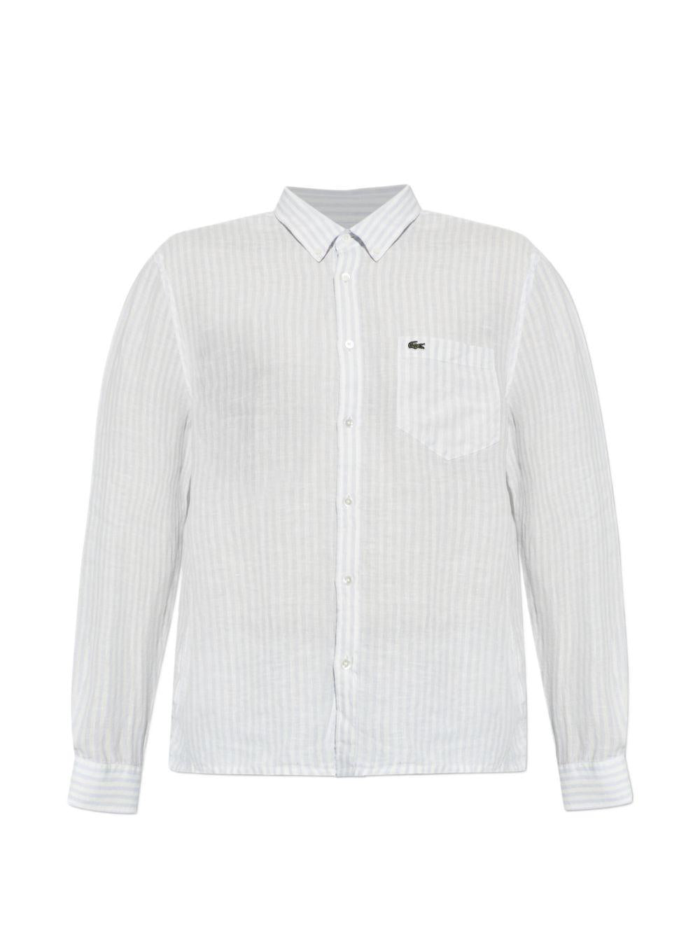 Regular fit striped linen shirt CH6985 29I LACOSTE 