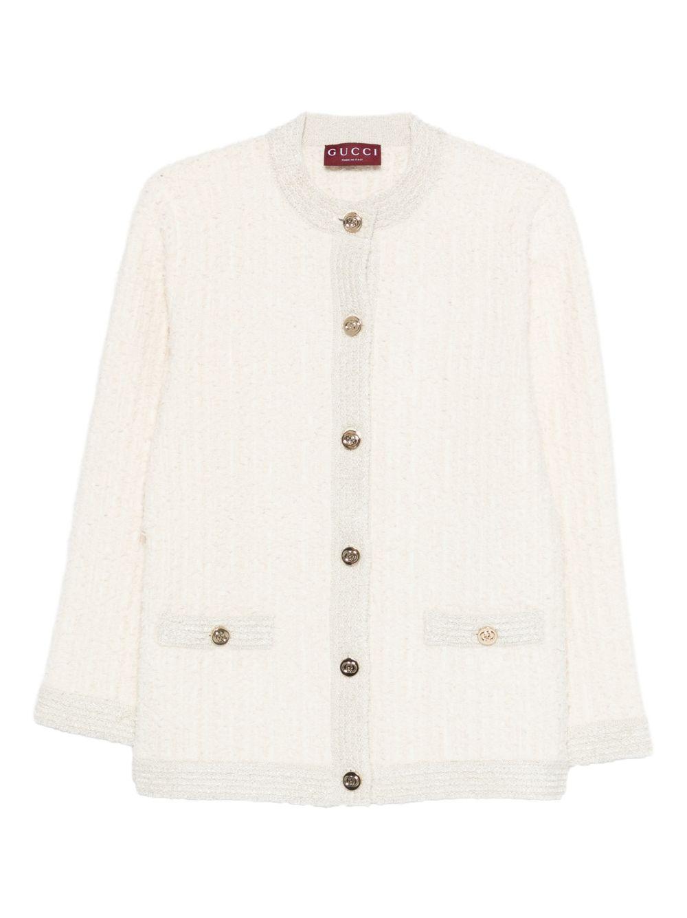 Wool lamé bouclé cardigan 851946 XKFAR9943 GUCCI 