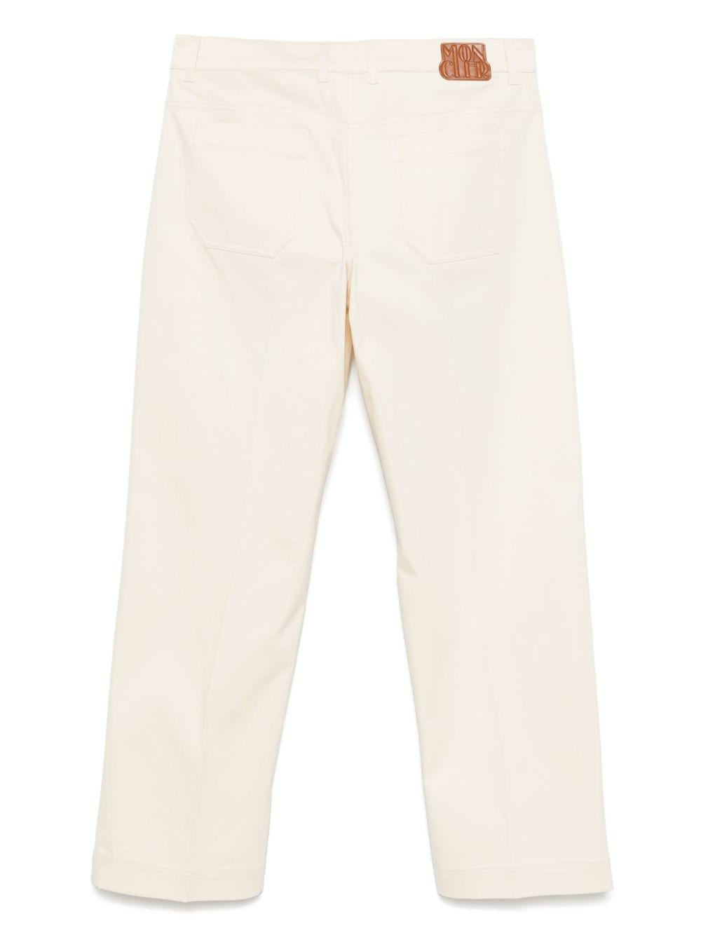 Cotton gabardine straight leg trousers K10932A00001 5985820N MONCLER 