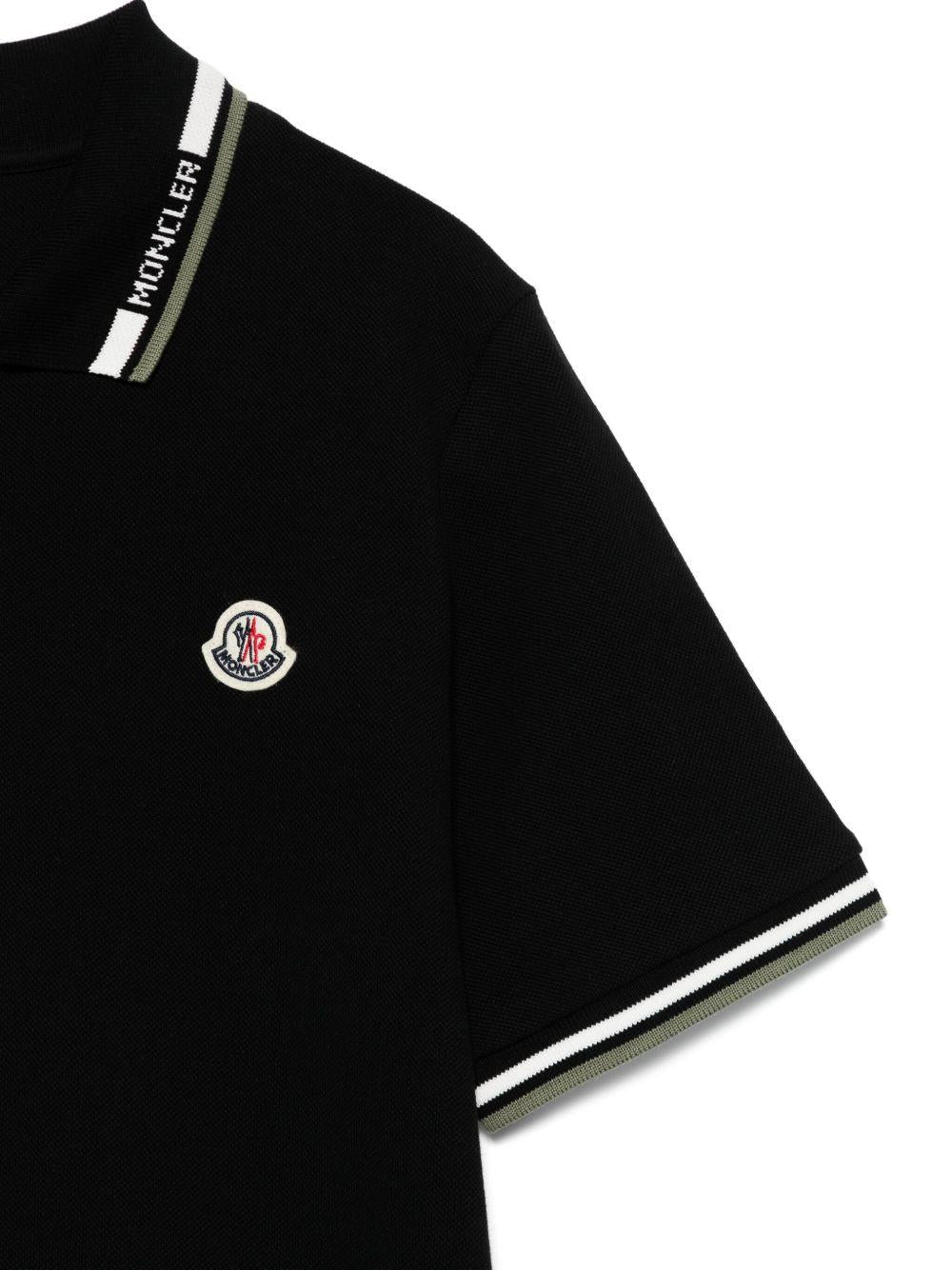 Piqué cotton polo shirt<BR/><BR/><BR/> K19548A00012 89ALK999 MONCLER KIDS 