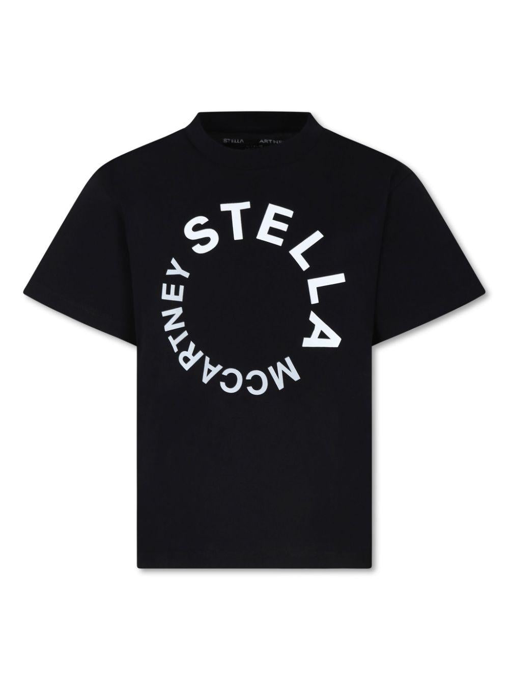 Logo-print organic-cotton T-shirt<BR/><BR/> TV8P61 Z0434930 STELLA McCARTNEY KIDS 