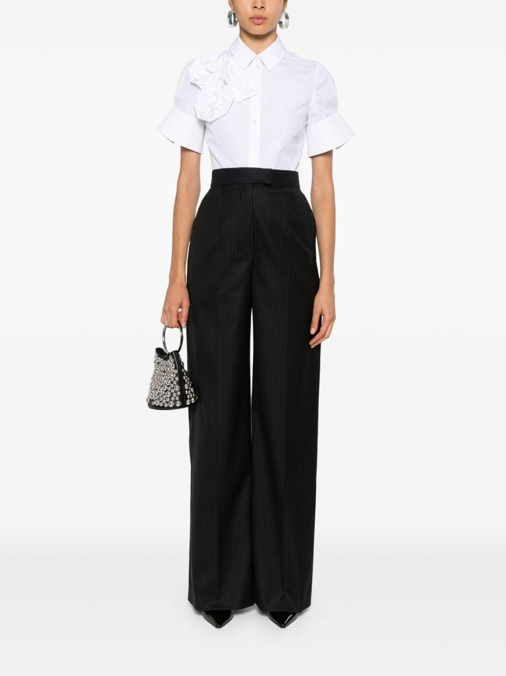 Pinstripe tailored wool trousers 798477 QJAEI4100 ALEXANDER MCQUEEN 