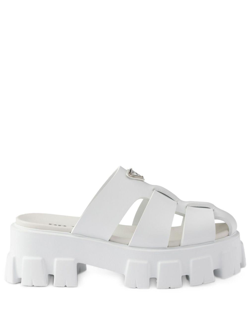 White logo sandals 1XX751 3LKKF0009 PRADA 