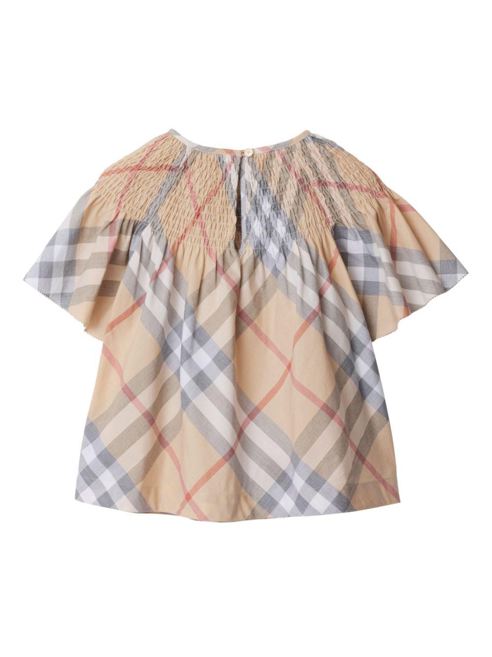 Check cotton top<BR/><BR/><BR/><BR/> 8100059 A2205 BURBERRY KIDS 