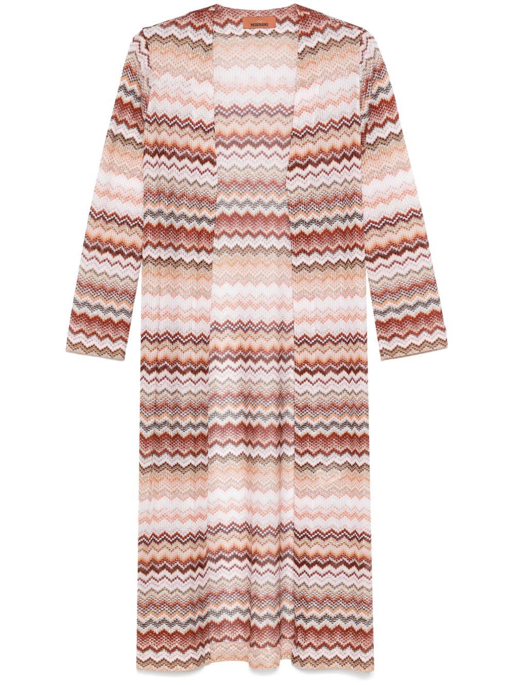 Zigzag lamé cardi-coat<BR/><BR/><BR/> DS25SM0K BR00ZVS10BB MISSONI 