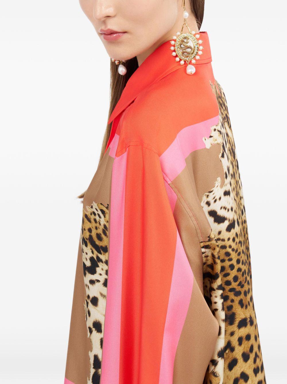Cavalli Pop Print Silk Dress WQT160 OZR3301510 ROBERTO CAVALLI 