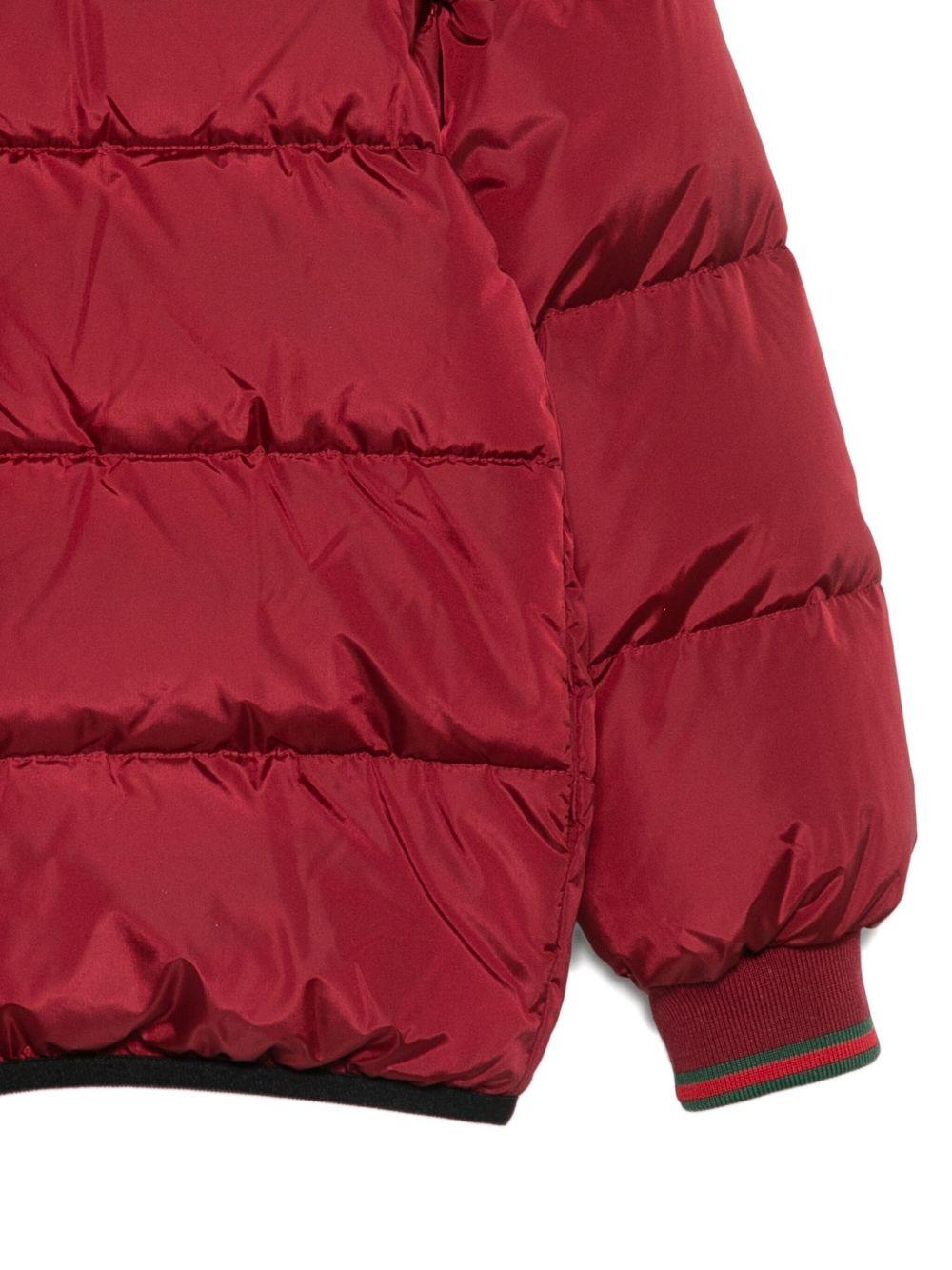 Down Jacket with Web Details 824810 XWA406207 GUCCI KIDS 