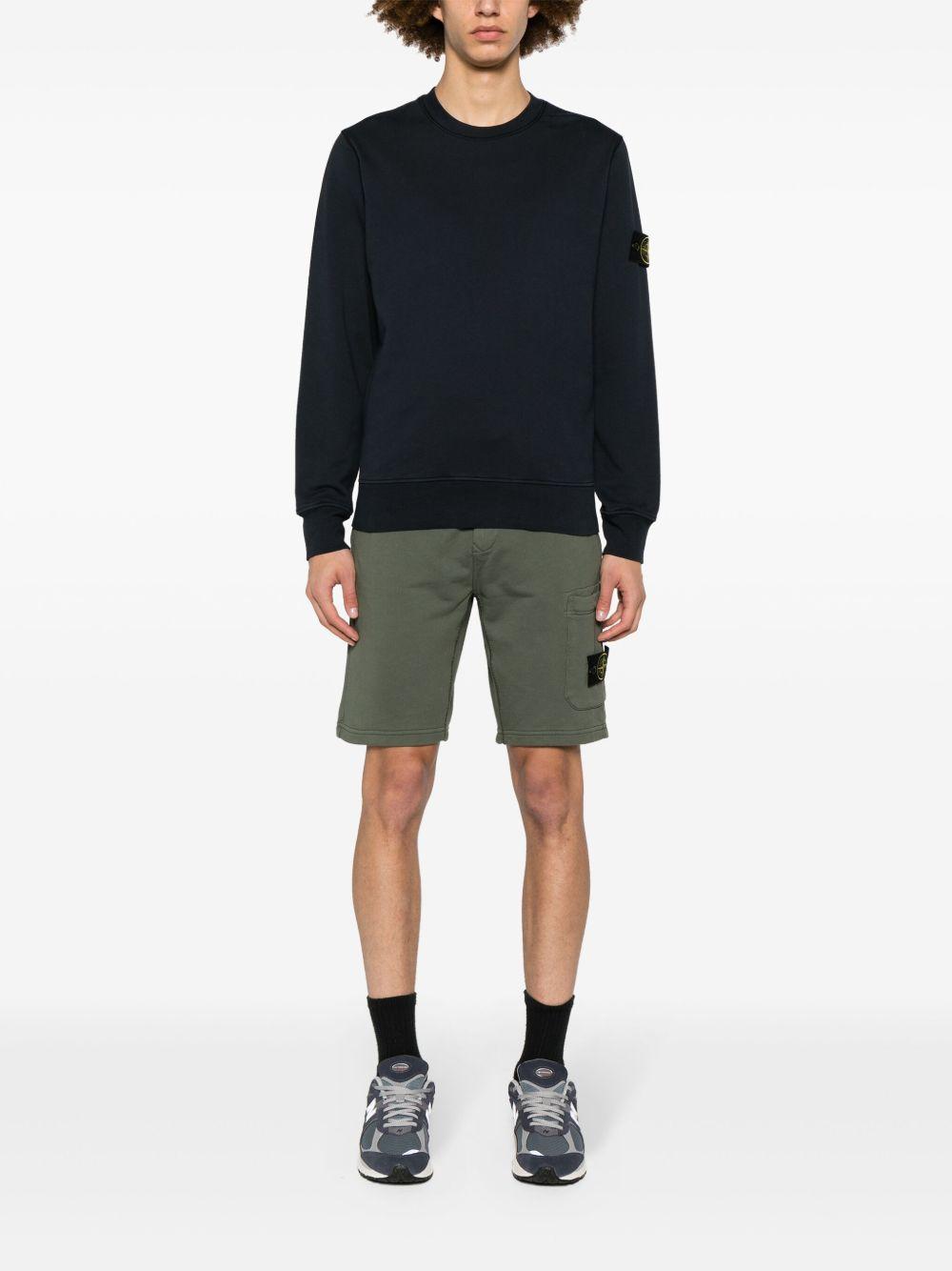Compass-appliqué cotton sweatshirt<BR/><BR/><BR/> 6100044 S0051V0020 STONE ISLAND 