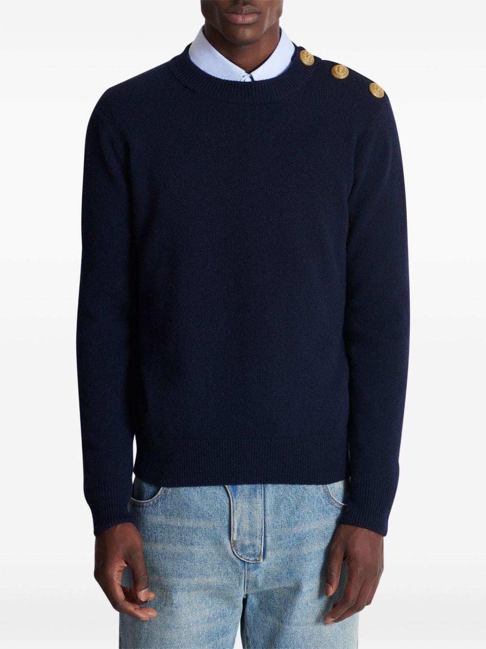 Eco-cashmere jumper FH1KD010KI87 6AJ BALMAIN 