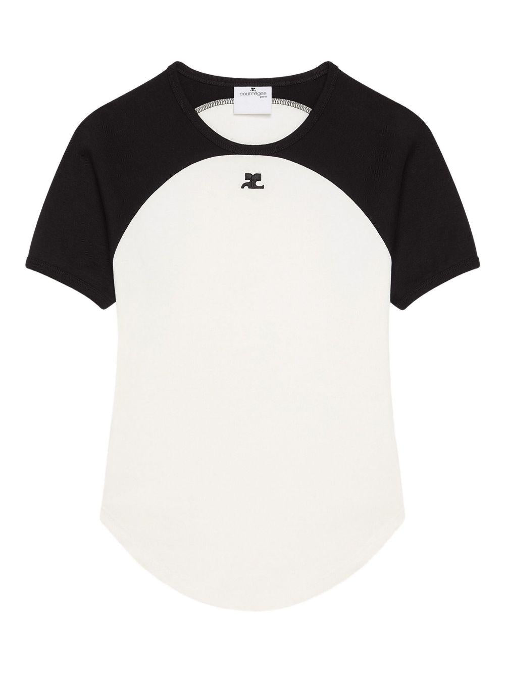 CIRCLE CONTRAST T-SHIRT 325JTS214JS0203 0098 COURRÈGES 