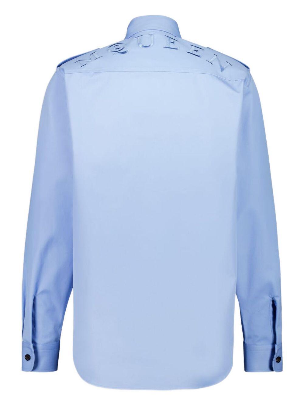 Jermyn St. Blue Utility Cotton Shirt 832666 QSABY4343 ALEXANDER MCQUEEN 