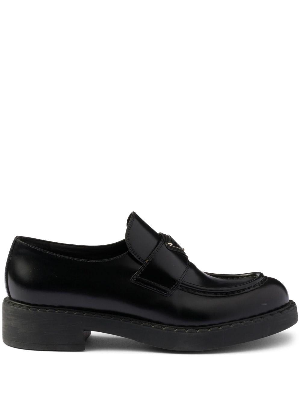 Chocolate brushed leather loafers 1D246MULS F-G050F0002 PRADA 