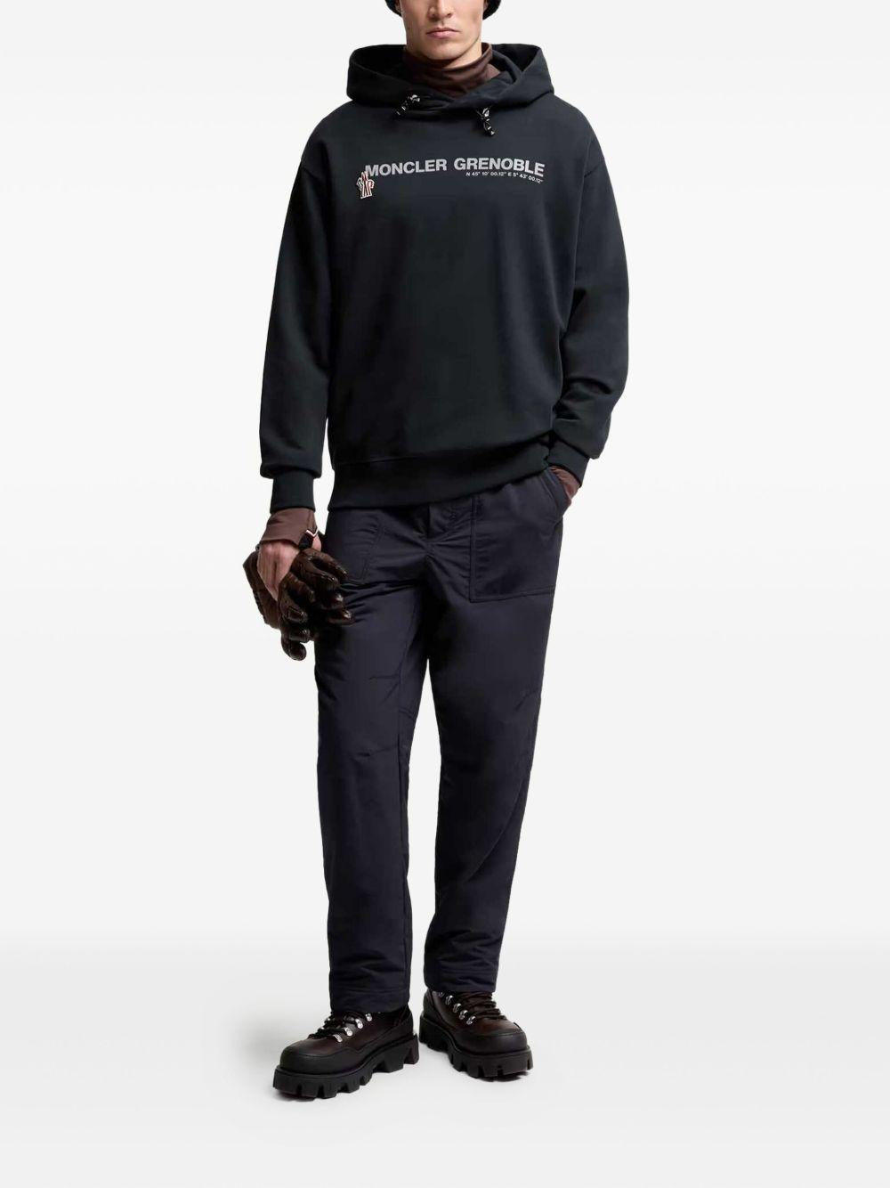 Cotton hooded sweatshirt with logo K20978G00017 80451740 MONCLER GRENOBLE 