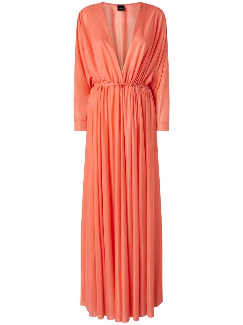 Ruched maxi dress<BR/><BR/><BR/> 104968 A2F1N53 PINKO 