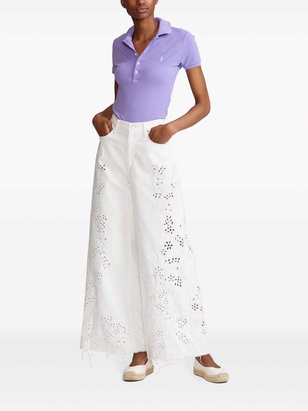 Julie logo-embroidered polo shirt<BR/><BR/><BR/> 211870245012 CACTUS PURPLE POLO RALPH LAUREN 