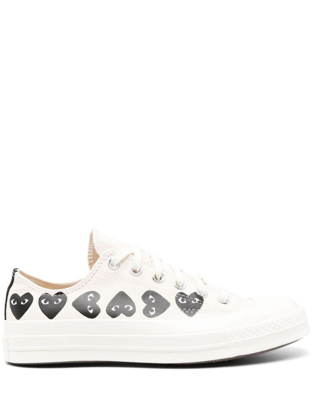 Off-white/black canvas snakers AZK126 WHITE COMME des GARÇONS PLAY x Converse 