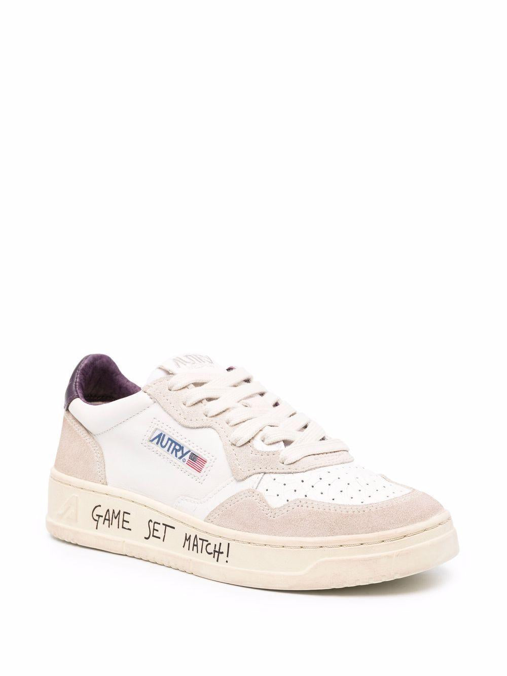 MEDALIST LOW SNEAKERS IN LEATHER AND SUEDE AULW NA01SUE/STRASSWHITE AUTRY 