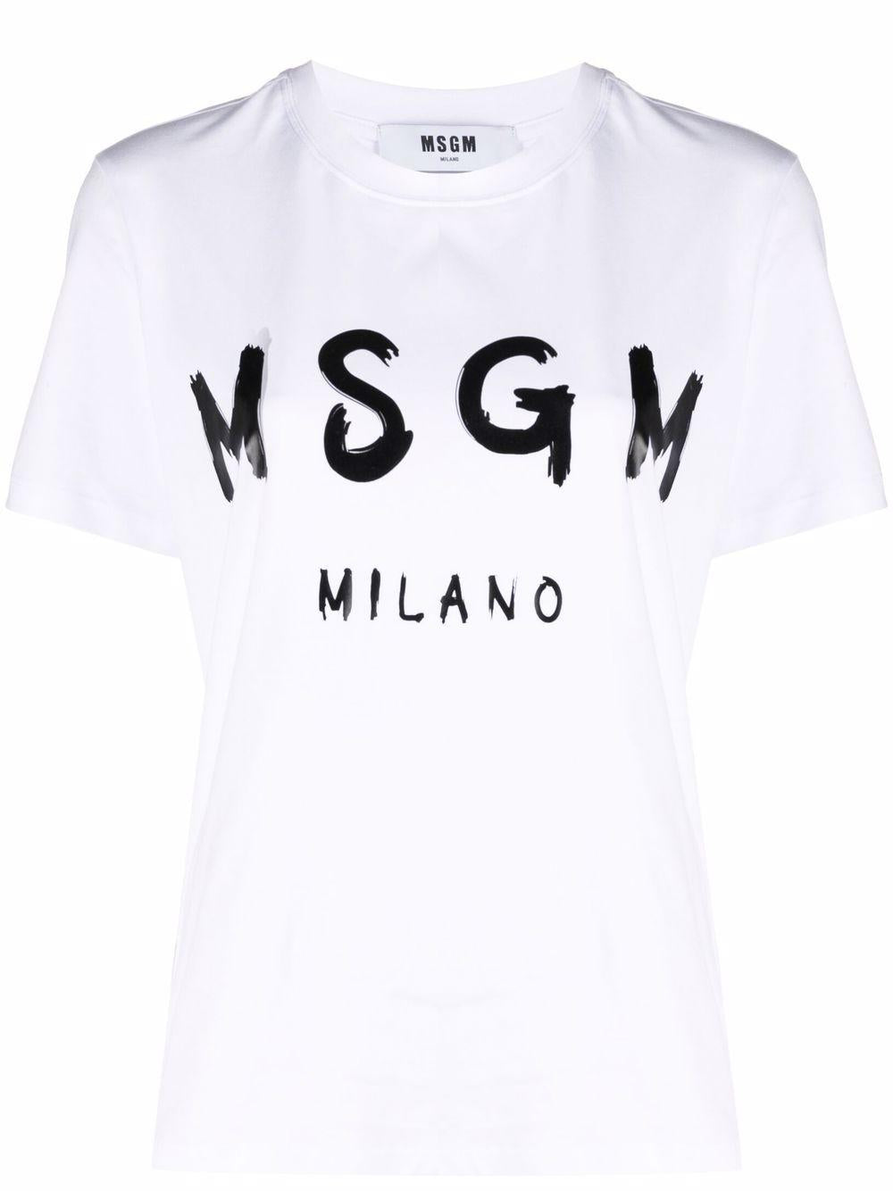 Graffiti logo-print T-shirt 2000MDM510 20000201 MSGM 