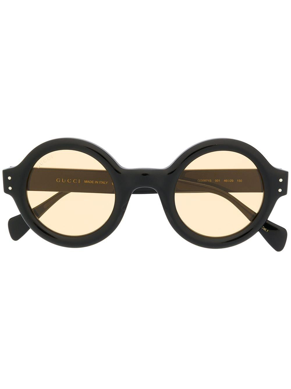 Black oversized round-frame sunglasses 638039 J07401076 GUCCI 