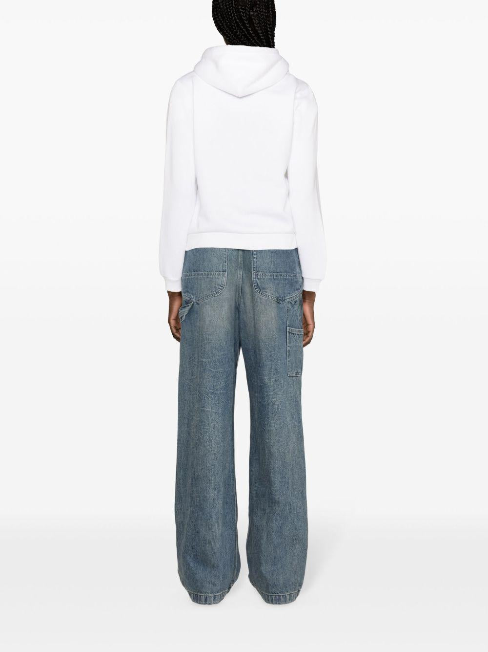 Polo Pony zip-up hoodie<BR/><BR/><BR/> 211943008001 WHITE POLO RALPH LAUREN 