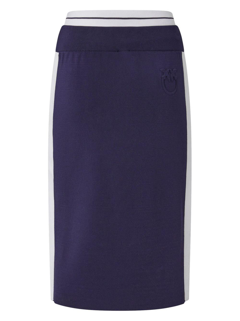 Logo-waistband midi skirt<BR/> 104740 A2FQEZ1 PINKO 