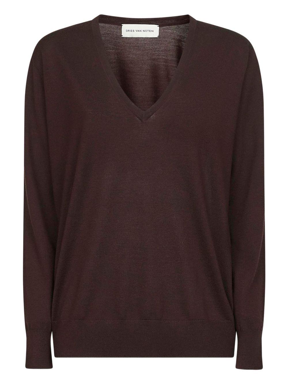 Loose-fitting jumper in fine Merino wool 011202 2700704 DRIES VAN NOTEN 