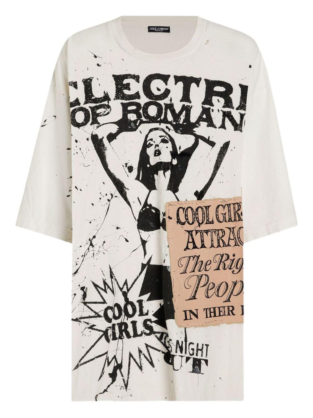 Oversized jersey T-shirt with print F8V93T GDDH8S9000 DOLCE & GABBANA 