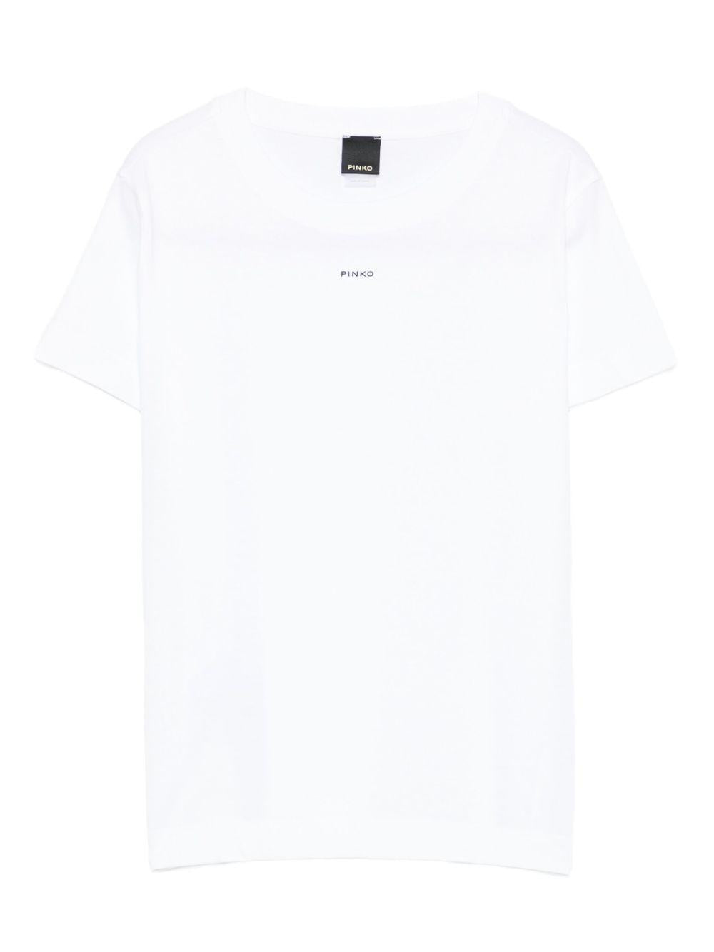 Logo-print T-shirt 100373 A2REZ04 PINKO 