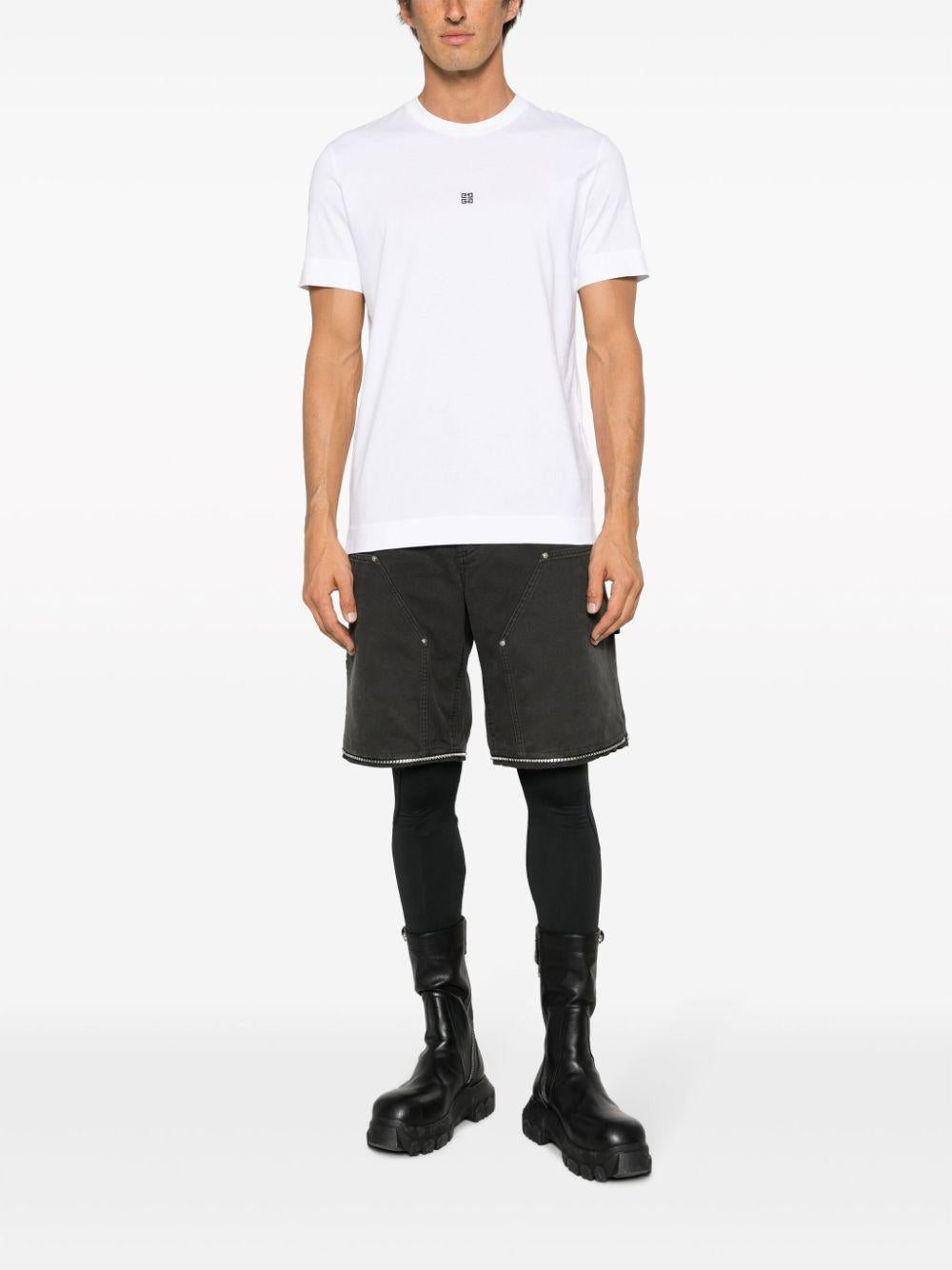 Logo-embroidered cotton T-shirt<BR/><BR/><BR/> BM716G3YCD. 100 GIVENCHY 